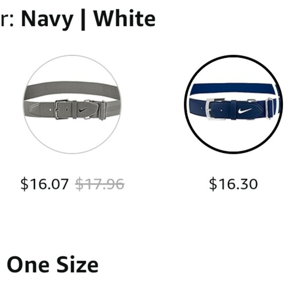 2 Mens Nike Baseball Belts - Picture 5 of 5